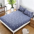thumbnail image 6 of AZXY King Fitted Sheet 78.7"×70.8", Fully Wrapped Stretch Elastic Fitted Sheet, Soft Brushed Microfiber Mattress Cover, Deep Pocket Anti-Slip, Fitted Sheet for King Bed, 6 of 7