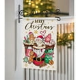 thumbnail image 5 of Hello Winter Hot Cocoa Decorative Garden Flag, Snowman Gingerbread Cookie Candy Red Berry Gold Snowflakes Yard Outside Decorations, Blue Christmas Outdoor Small Home Decor Double Sided 12.5x18, 5 of 6