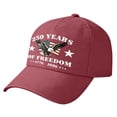 thumbnail image 4 of Leey-World 250th Anniversary USA Hat 2026 Patriotic Baseball Cap for Men Women,American 250 Year Anniversary,Red, 4 of 4