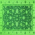 thumbnail image 1 of Ahgly Company Indoor Square Oriental Green Traditional Area Rugs, 8' Square, 1 of 4