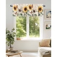thumbnail image 5 of Spring Farm Sunflower on Vintage Letter Valances for Windows,Kitchen Valance Rod Pocket Short Curtain,American Pastoral Plant Valance Curtain Window Valances for Bedroom Living Room 42x12in, 5 of 9
