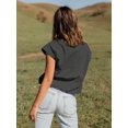 thumbnail image 3 of Women Short Cap Sleeve Tops Summer Casual Sweatshirt Crew Neck Loose Fit T-Shirts, 3 of 6