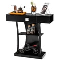 thumbnail image 1 of Gymax Table Console avec Tiroir et Étagères à 2 Niveaux pour Entrée Salon Noir, 1 of 10
