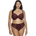 thumbnail image 4 of Elomi AUBERGINE Charley Underwire Stretch Lace Plunge Bra, US 32J, UK 32GG, 4 of 5