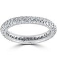 thumbnail image 1 of Bague d'Éternité Pavée de Diamants 1 1/10 Ct en Or Blanc 14 K, 1 of 2