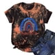 thumbnail image 2 of Camiseta de mujer, divertida y linda camiseta de manga corta, camiseta con estampado de bandera del Día de la independencia, camiseta teñida anudada, blusa, regalo para mujer Pompotops  hkajfhjk467539, 2 of 7