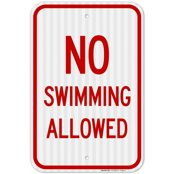 No Swimming Allowed Sign, Pool Sign,
