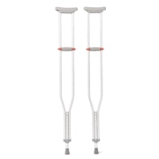 Medline Crutches for Adults, Lightweight, 510-66, Tall, 300 lbs, Weight Capacity, Aluminum, Silver