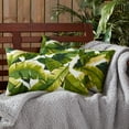 thumbnail image 3 of Palm Leaves White 19 x 12 in. Outdoor Rectangle Throw Pillow (Set of 2) by Greendale Home Fashions, 3 of 7