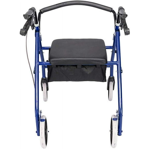 Rollator Walker with Seat-Rolling Walker with 8-inch Wheels,Foldable Padded Seat and Backrest,Height Adjustable Handles,286 Pound Weight Capacity