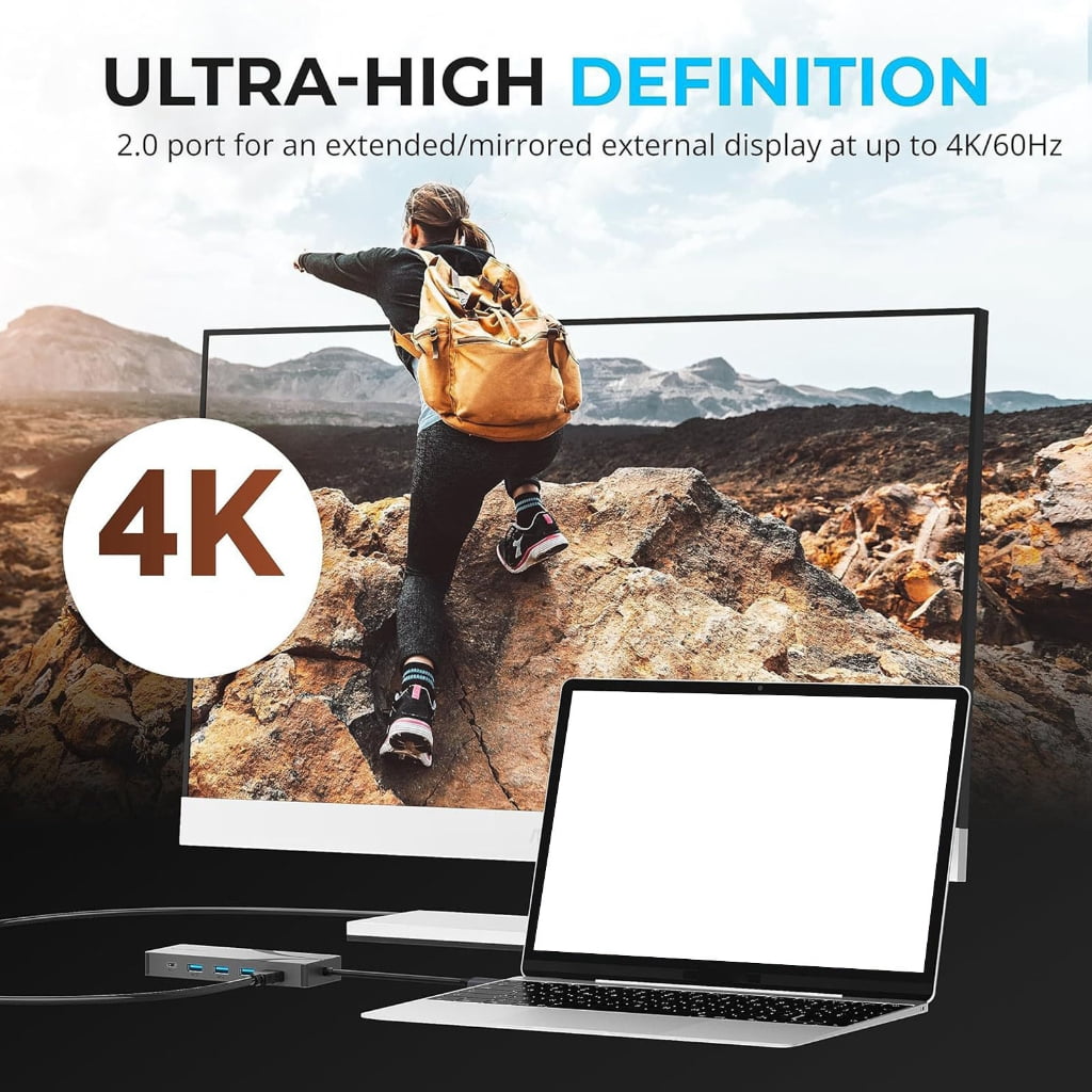 Miiottaa Fast Speed 6 In1 USB C Hubs With M.2 SSD Enclosure Support And 90W Power Delivery