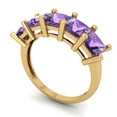 thumbnail image 2 of 2.5 ctw Wedding Band for Women - 14K Yellow Gold Simulated Alexandrite Stackable Eternity Ring, 2 of 6