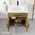 thumbnail image 4 of Eviva Graham 30"W x 19"D Oak Bathroom Vanity with White Porcelain Countertop and Integrated Sink, 4 of 11