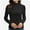 Black, variant on Women Long Sleeve Mock Neck Slim Fit Basic Soft Lightweight Stretch T-Shirt Size S-XXL
