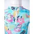 thumbnail image 6 of IEFIEL 2Pcs Kids Girls Fish Scales Print Swimsuit Long Sleeve Cartoon Horse Print Tops and Briefs Set, 6 of 7