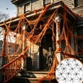 thumbnail image 5 of Tuvgenk Halloween Cotton Spider Web 78x39 Inch Stretchable Mesh Decor with 20 Plastic Spiders for Indoor Outdoor Party Scene Display, 5 of 6