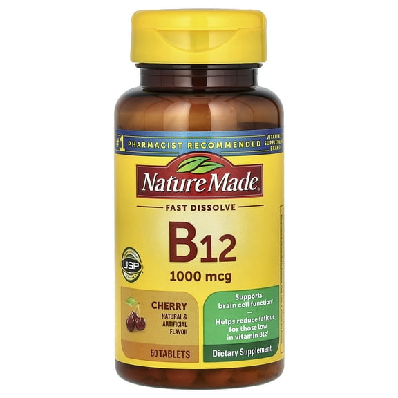 Nature Made B-12 1000 mcg Micro-Lozenges Cherry Flavor 50 ea
