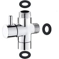 thumbnail image 1 of Válvula de 3 vías, latón macizo G1/2, componentes de ducha de mano, adaptador, desviador, pieza de repuesto para sistema de ducha, cromo pulido, 1 of 5