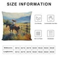 thumbnail image 5 of Orinice Horse Graphic Decorative Cushion Throw Pillow Cover for Home Bed Sofa Couch 22x22in, 5 of 5