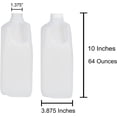 thumbnail image 2 of Half Gallon Jugs Bottles (12 PACK x 64 Oz Ea) with Tamper Evident White Caps – Great for Homemade Juices, Milk, Smoothies, Tea and Other Beverages - Food Grade BPA Free, 2 of 3
