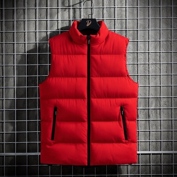 Chaleco para Hombre Otoño E Invierno Ligero Chaleco Sin Mangas De Moda Traje Chaleco Chaqueta Solapa para Hombre