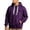 Purple, variant on Hoodies for Men Comfortable Long Sleeve Drawstring Hooded Neck Pullover Shirts Solid Color Sweatshirt Outdoor Sports Tops