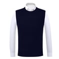 thumbnail image 4 of Zvmxot Crew Neck Sweater Vests for Men Sleeveless Sweater Lightweight Pullover Casual Slim Fit Warm Thermal Tops, 4 of 6