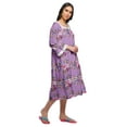 thumbnail image 2 of Moomaya Cotton A-Line Flared Sleepwear For Ladies WoMen's Nightdress, 2 of 6