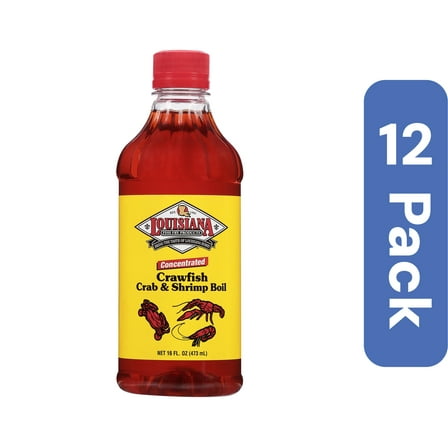 Louisiana Fish Fry Liquid Crawfish Crab & Shrimp Boil 16 oz (Pack Of 12)