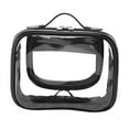 thumbnail image 1 of Bolsa de maquillaje transparente, bolsa de artículos de tocador de viaje para actividades al aire libre, equipaje de mano para acampar Negro, 1 of 7