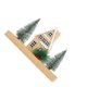 thumbnail image 2 of Casa de madera con árboles nevados Inteprter Decoración navideña iluminada por LED, 2 of 6