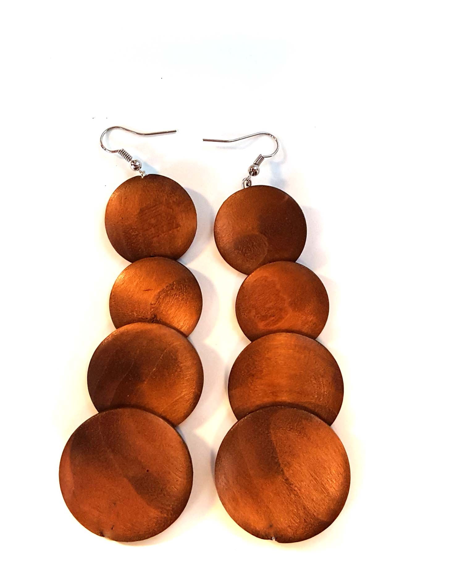 Long Rectangular Dangles Womens Dangles Wooden Dangle Earrings Wood Earrings Dangling Natural Wood Copper resin wood earrings