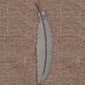 1 Pcs Creative Metal Feather Bookmark Rose Gold Chinese Style Retro Craft Student Stationery Teacher Gift Gun black