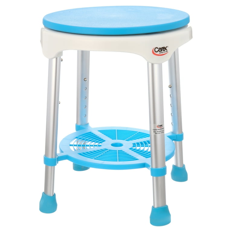Free Shipping Carex Easy Swivel Shower and Bath Stool Storage Tray Rotates 360 Degrees 300 lb Weight Capacity Walmart