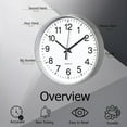 thumbnail image 3 of Clockswise Silver 8-In Analog Clock – Silent, Non-Ticking for Wall, Office Desk, Table and Shelf Battery-Operated Perfect for Home Office, Farmhouse Kitchen Decor, Bathroom, School and Bedroom Decor, 3 of 8