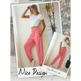 thumbnail image 6 of Hibeli Women Elastic Waist Pockets Sweatpants Solid Color Athletic Jogger Pants, 6 of 7