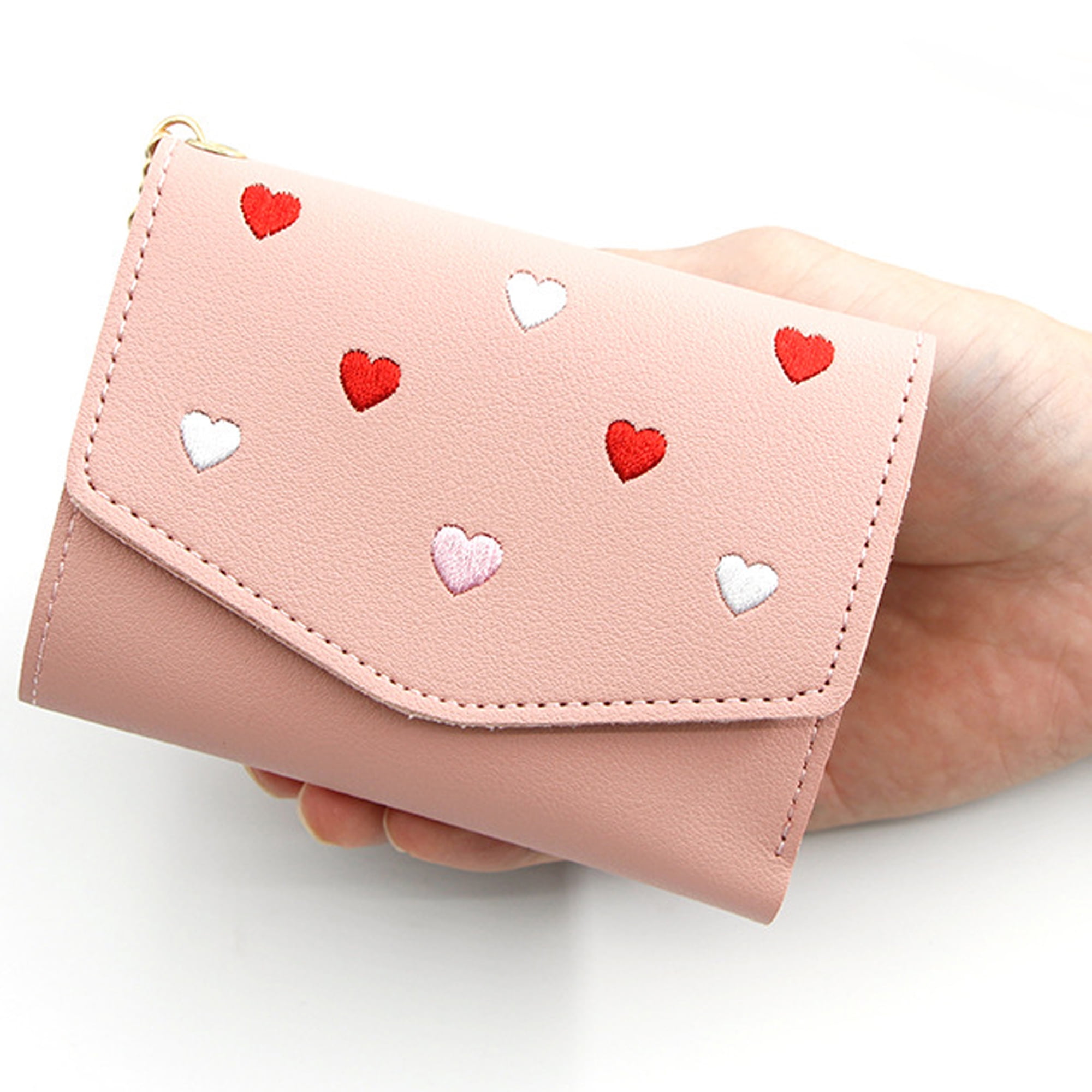 Small Leather Pouch, Leather Heart Purse, Heart Coin Holder