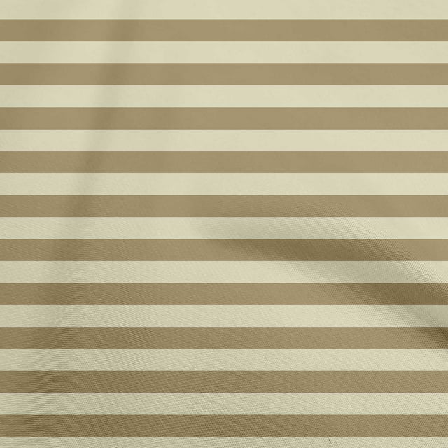 oneOone Cotton Flex Light Brown Fabric Stripes Craft Projects Decor Fabric Printed By The Yard 40 Inch Wide