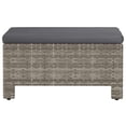 thumbnail image 4 of vidaXL Patio Footrest with Cushion Gray Poly Rattan, 4 of 8