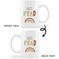 thumbnail image 4 of Let''s Read Boho Rainbow Ceramic Mug-11oz Coffee Milk Tea Mug Cup with Handle,Gifts for Book Lovers Reading Lovers Boys Girls Kids,, 4 of 5
