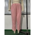 thumbnail image 4 of Women's cotton and linen long pants, stretch high-waisted straight leg casual pants, pants, 4 of 9
