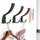 thumbnail image 4 of Wall Hooks With Screws Storage Wall Hanger Wall-mounted Wardrobes Chrome. (black)(1pcs), 4 of 5