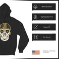 thumbnail image 6 of Pittsburgh Sugar Skull Unisex Hoodie Steel City Football Fan Tailgating, 6 of 7