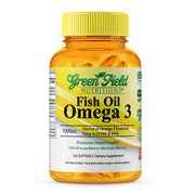 Greenfield Nutritions - Halal Fish Oil 1000mg, 120 Softgels, Omega 3 300mg -180 EPA and 120mg DHA, Halal Vitamins