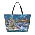 thumbnail image 2 of Balery Christmas Tree Beach Travel Bag - Water-Resistant, Large Capacity Lightweight Tote with 7 Pockets for Women and Men - Perfect for Beach, Pool, Gym, and Travel, 2 of 7