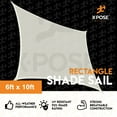 thumbnail image 2 of Outdoor Sun Shade - 6' x 10' White Rectangle Shade Sails for Backyard - Sun Shade Balcony Shade Canopy - Pergola Shade Cover for Garden - Sun Sail Deck Shade Sunshades for Patio - Sun Shades Outdoor, 2 of 5