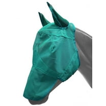 Showman Long Nose Mesh Rip Resistant Fly Mask w/ Ears (Teal, Small Horse/Cob)