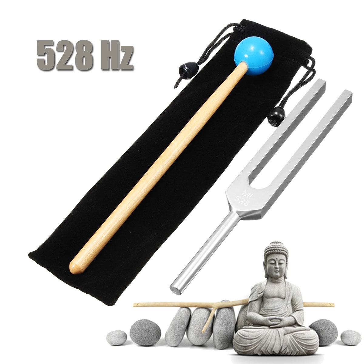 528hz Tuning Fork For Dna Balancing Repair Medical Chakra Healing Meditation Mallet Flannel Bag Walmart Com Walmart Com
