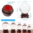 thumbnail image 2 of Qunbio Crystal Ball 150mm (5.9 inch) Clear Crystal Ball with Stand, Glass Sphere for Meditation Divination Photography Decoration Magic Ball Gift, 2 of 12