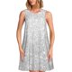 thumbnail image 1 of Balery Silver Glitter Vestidos de verano para mujer con estampado: vestido holgado sin mangas, vestido playero informal y cómodo para días calurosos., 1 of 7